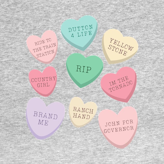 Yellowstone Valentines Conversation Hearts by WearablePSA